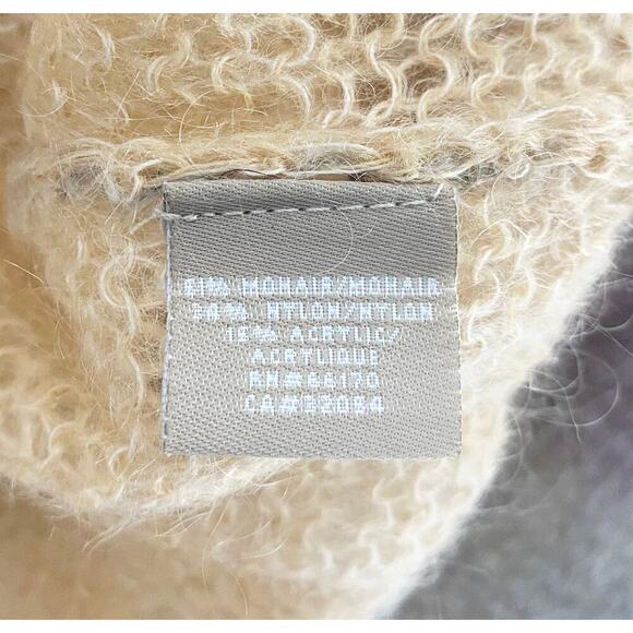 Knitted & Knotted x Anthropologie Women's Sheer Cowl Neck Mohair Blend Sweater S - Picture 7 of 8